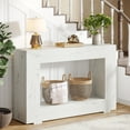 thumbnail image 2 of Tribesigns 47-Inch Console Table, Farmhouse Entryway Console Table with Storage, Industrial White Accent Table for Living Room, Entrance, 2 of 7