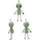 thumbnail image 3 of Muñeca extraterrestre linda de la felpa, regalos rellenos f del juguete de los extraterrestres rellenos suaves de 19", 3 of 5