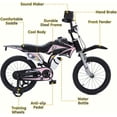 thumbnail image 3 of NEORIVER 20 Inch Motocross Style Kids Bike – Kickstand, Roaring Sound Maker, Number Plate & Dashboard Included – Easy Assembly – Ages 3-12 Boys Girls, 3 of 8