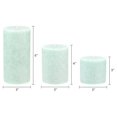 thumbnail image 5 of Mainstays Unscented Decorative Mottled Pillar Candles Set (3x3, 3x4, and 3x6), Green Mottled Color, 5 of 5
