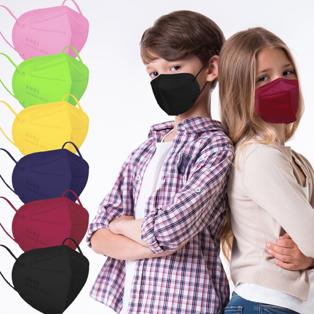 KN95 Kids Face Masks 5Ply Colored 5 to 12 Years Old 30PCS - Walmart.com