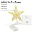 thumbnail image 4 of CACAGOO Christmas Tree Topper Ornaments for Xmas Christmas Tree Lighted Star Tree Topper USB & Battery Powered LED Treetop for Xmas Tree Party Decoration, 4 of 7