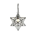 thumbnail image 2 of JONATHAN Y Stella 12" Moravian Star Metal/Clear Glass LED Pendant, Oil Rubbed Bronze/Clear, 2 of 8