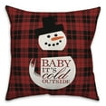 thumbnail image 2 of Creative Products Baby It's Cold Outside Snowman 18x18 Spun Poly Pillow, 2 of 3