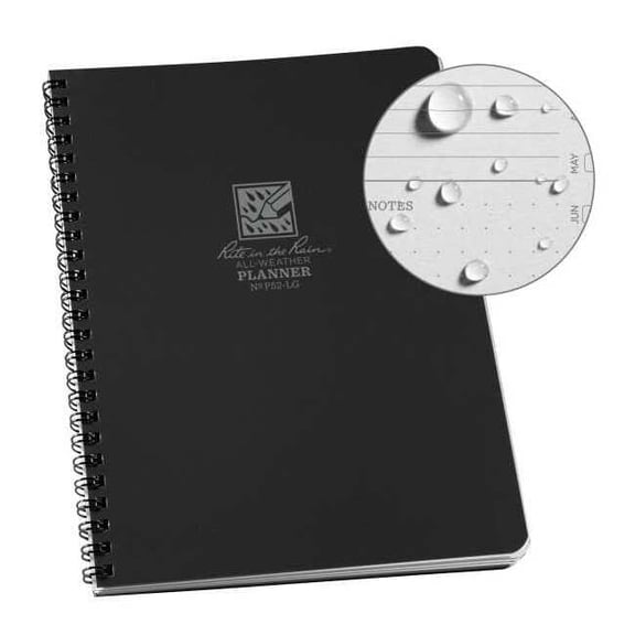 All Weather Notebook,Black,Polydura P52-LG