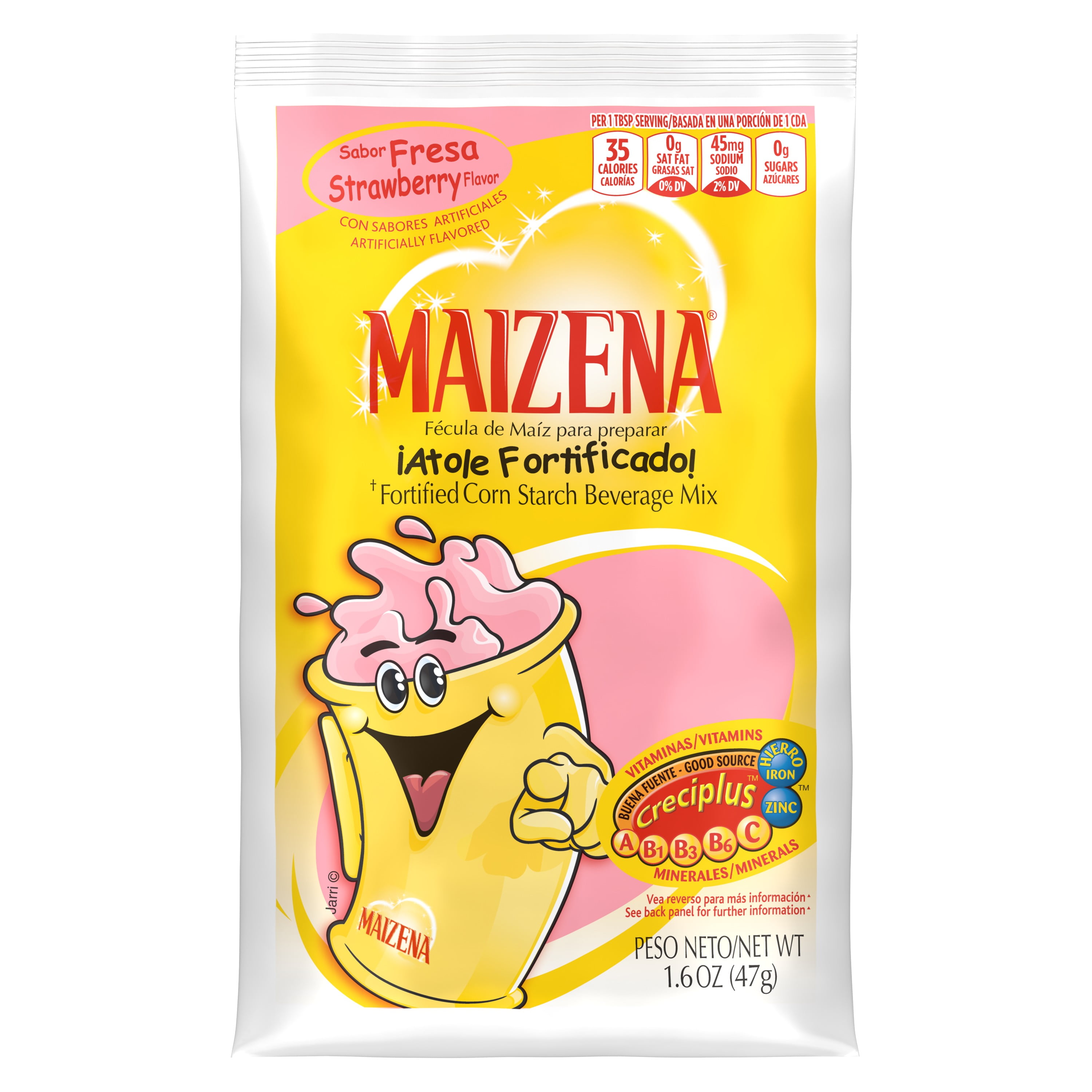 A cup of any flavor of Maizena Atoles prepared with milk or hot water provi...