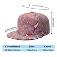 thumbnail image 5 of Boho Chic Mandala Full Panel Cap - Adjustable Snapback Hat with Paisley Floral Design, 5 of 5