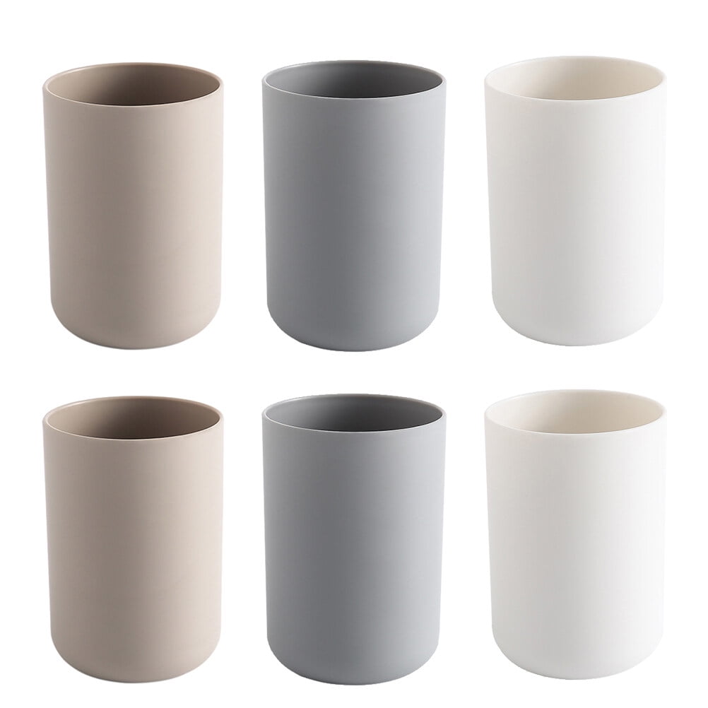 Vaso Para Cepillo De Dientes De Baño - 300 Ml, Plástico Irrompible, Blanco, Ideal Para Viajes