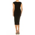 thumbnail image 3 of Women's Elegant Sleeveless Sheath Dress with Knife PleatsTulip Skirt Front Sash Detail, 3 of 5