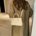 thumbnail image 6 of Khaki Women's Retro Simple Crossbody Bag Ins Small Square Shoulder Purse Fashionable Tote Bag, 6 of 6