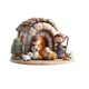 thumbnail image 2 of Hogar y cocina, Decoración del hogar, Adornos, Escena de nacimiento de personajes 2D Sala de estar Dormitorio Artesanías decorativas Adornos de letrero giratorio de pie de acrílico, Adornos de plástic, 2 of 7