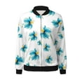 thumbnail image 4 of DHFJKG Bomber Jackets For Women Butterfly Printed Zipper Baseball Jacket Lightweight Casual Daily Wear Trendy Outerwear, 4 of 5