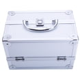 thumbnail image 3 of Hassch Makeup Handy Case Aluminum Alloy Travel Cosmetic Suitcase with Mirror, Silver, 3 of 10