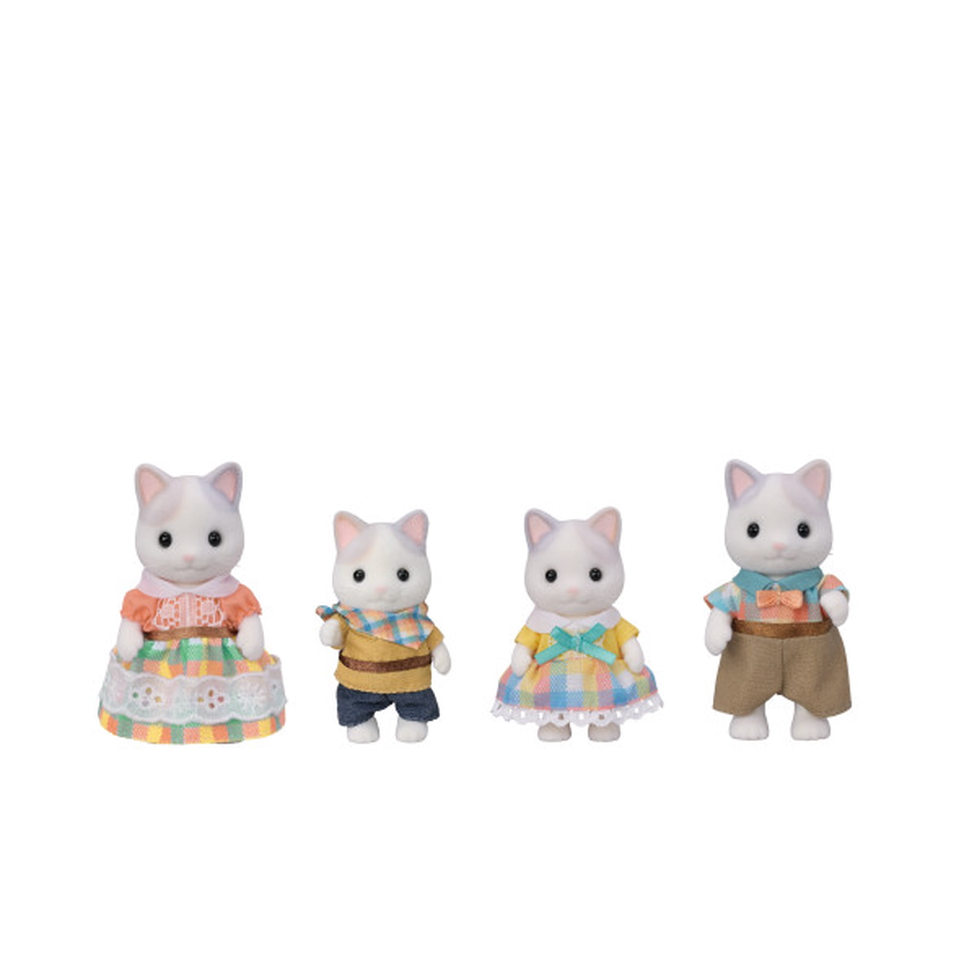 Calico Critters Latte Cat Family, Set of 4 Collectible Doll Figures