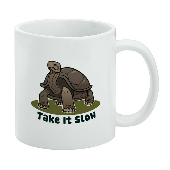 Tortoise Take It Slow Turtle White Mug