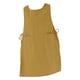 thumbnail image 5 of Delantal para cocinar, hornear, lavar platos, resistente al aceite, con 2 bolsillos, babero alto para Amarillo, 5 of 9