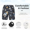 thumbnail image 5 of Haiem Space Cars Men'S Quick-Dry Swim Trunks: Comfortable Beach Shorts With Mesh Lining And Pockets - Ideal For Swimming And Sunbathing Small, 5 of 9
