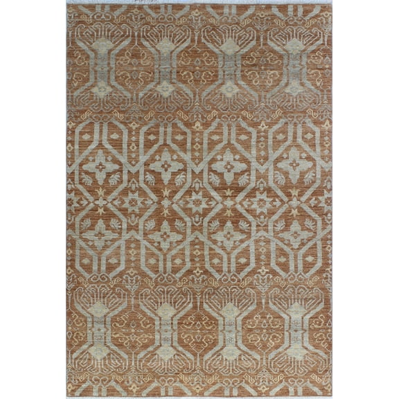 Yousafi Bethany Gold/Beige Rug, 6'0" x 8'11"