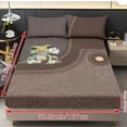 thumbnail image 2 of COEQINE Full Sheets 3 Pieces Bed Sheets Set, Soft Fade Resistant Easy Care Bedding Set All Season Wrinkle Free Bottom Bedsheet for Full Size Bed, Frog Floral Brown Texture, 2 of 5