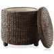 thumbnail image 1 of Puff de almacenamiento redondo de 45 cm Casafield de jacinto de agua, 1 of 8