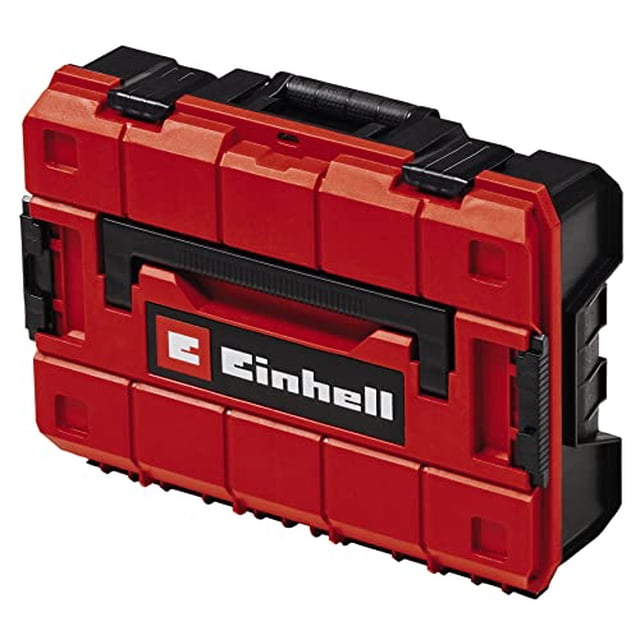 Einhell 4540022 E-Case S-F Étui de Rangement / Boîte à Outils Électrique, Empilable, Verrouillable, Anti-Éclaboussures, Rangement Protecteur et Transport d'Outils et Accessoires / Inclut 2 Inserts en Mousse.