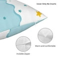 thumbnail image 5 of YFYANG Square Decorative Throw Pillow Case (Without Pillow Insert), Clouds Star Pattern Bedroom Sofa Car Cushion Cover, 24"x24", 5 of 9