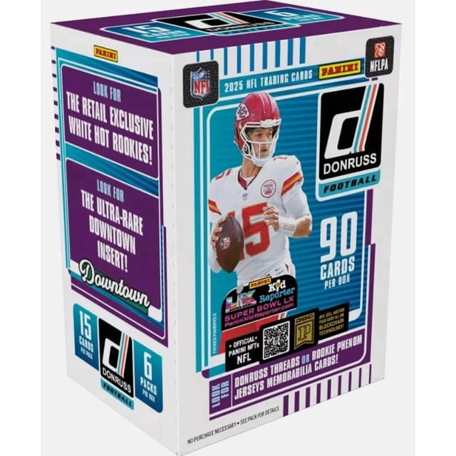 Trading Cards Blaster Box 2025 Donruss Football 90 cartas