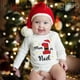 thumbnail image 1 of Mi primer mono navideño de manga larga para bebé recién nacido, mono de bautismo infantil con estampado francés, ropa de fiesta para niño pequeño, regalo, 1 of 5