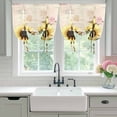 thumbnail image 5 of American Pastoral Style Tie Up Curtain 45 Inches Long, Sunflower Flower Farm Balloon Style Kitchen Window Curtain Over Sink, Small Window Rod Pocket Curtain 34"x45", 5 of 9