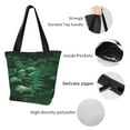 thumbnail image 3 of Kdxio Ferns Leave Green Foliage Women Reusable Grocery Bags Foldable Ripstop,Reusable Shopping Bags for Shopping,Gym,Gift, 3 of 5