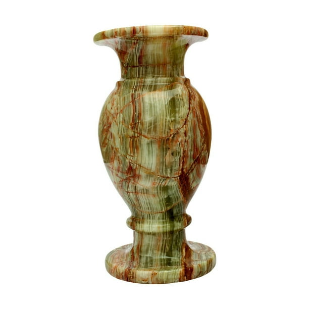 natures artifacts decorative multi green onyx flower vase 100