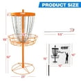 thumbnail image 3 of GSE Games & Sports Expert Professional Portable 24-Chain Disc Golf Targets Basket, PRO Disc Golf Practice Goal Baskets(Orange), 3 of 6