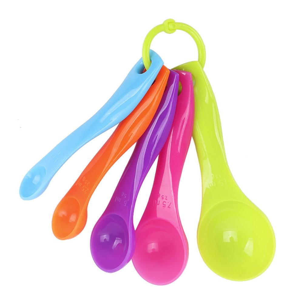 5Pcs/set Measuring Spoons Cup Kitchen Tool Baking Teaspoon Scale Measure new 