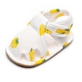 thumbnail image 6 of LNMQLPDBS Toddler Girl Shoes Strawberry Graphic Printed Anti Kick Comfort Toddler Prewalker First Walking Shoes Breathable Wear Anti-Slip Sole Sandals Kids Summer Outdoor Soft Shoes Yellow 9 Months, 6 of 6