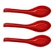 thumbnail image 1 of Juego de 3 cucharas de plástico reutilizables para la cena, cucharas de sopa chinas asiáticas rojas y negras, cucharas grandes con mango largo., 1 of 7