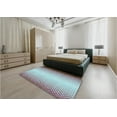 thumbnail image 4 of Ahgly Company Indoor Round Patterned French Lilac Purple Area Rugs, 6' Round, 4 of 6