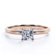 thumbnail image 1 of JeenMata Anillo de Compromiso con Solitario de Moissanita de Talla Cojín de 1 Quilate con Certificación Engastado en Garras en Baño de Oro Rosa de 18 K sobre Plata, 1 of 7