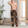 thumbnail image 2 of Pofeuu Owl And Leaves Print Men's Pajama Pants, Soft Lounge Pajama Pants with big pockets for Men Plaid Pj Bottoms-Large, 2 of 6