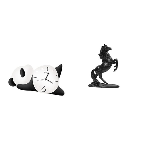 Reloj De Pared Con Forma De Panda, Práctico, Resistente, Moderno, Bonito, Para Decoración Del Hogar, Para Sala De Estar, Estatua De Caballo, Adornos, Figuras, Esculturas Para Paisaje,