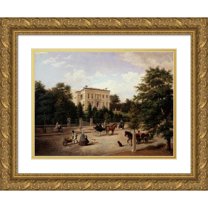 Henry Lewis 14x11 Gold Ornate Wood Frame and Double Matted Museum Art Print Titled - A Street in Saint Louis (1863)