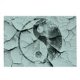 thumbnail image 2 of Ying Yang Cutting Board, Grunge Cracked Yin Yang Sign on the Wall Graphic Art Union, Decorative Tempered Glass Cutting and Serving Board, Large Size, Charcoal Grey Grey, by Ambesonne, 2 of 5