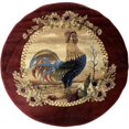 thumbnail image 1 of Rooster Style Round Sunflower Country Area Rug 256,000 Point Area Rug Burgundy Blue Beige Black Bellagio Swirl Design M09AB (4 Feet X 4 Feet), 1 of 5