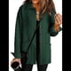 thumbnail image 3 of Chaqueta Acolchada Informal para Mujer, Camisa de Larga con Cuello Abotonado, Chaqueta de Otoño con Bolsillos Verde Oscuro XXL, 3 of 8