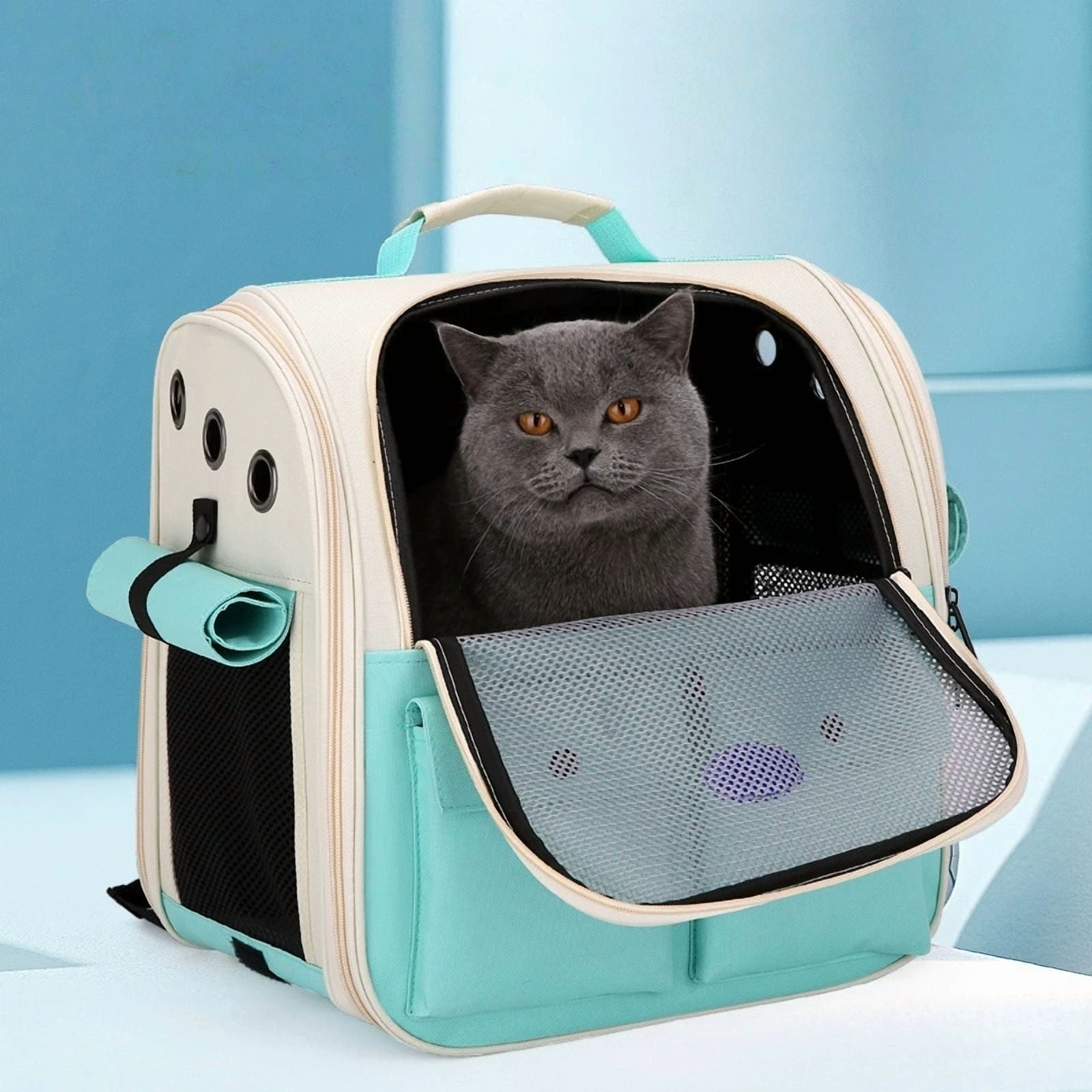 Convenient Portable Cat Backpack With Spacious Compartment For Pets