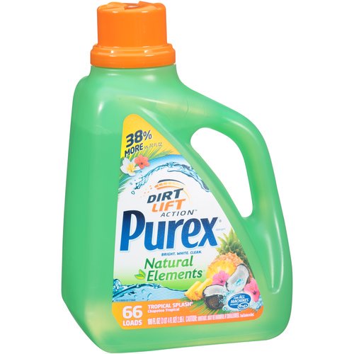 Purex Natural Elements Tropical Splash Scent Liquid Laundry Detergent, 100 oz