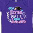 thumbnail image 4 of Inktastic My Sister Graduated with Cap and Arrows Girls Baby Bodysuit, 4 of 5