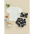 thumbnail image 4 of Franhais Baby Girls Shorts Set, Short Sleeve Horse Print T-shirt with Elastic Waist Shorts and Bowknot Hairband, 4 of 8