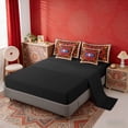 thumbnail image 5 of Erosebridal Hippie Mandala Twin Bedding Sets, Bohemian Floral Bedding Comforter Set, Red Black, Black Reversible 7pcs, 5 of 6