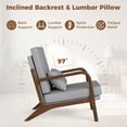 thumbnail image 6 of Costway 1 PCS Modern Accent Chair Upholstered Leisure Armchair with Rubber Wood Armrests & Legs, 6 of 8