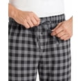thumbnail image 4 of NY Threads Mens Flannel Pajama Pants with Pockets Soft Cotton Sleepwear Lounge PJ Bottoms, XX-Large, Black/Grey, 4 of 7